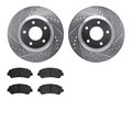 Dynamic Friction Co 7302-67116, Rotors-Drilled and Slotted-Silver with 3000 Series Ceramic Brake Pads, Zinc Coated 7302-67116
